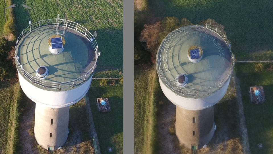 Tour d'eau: prise de vue <> photogrammtrie | Drone-Lift-Off