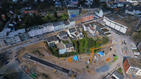 Luftaufnahmen für die Dokumentation von Baustellen in Ratingen